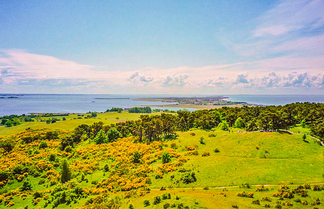 Blick auf Hiddensee vom Leuchtturm